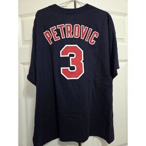 NBA Adult/Men's Nets 3 Petrovic Short Sleeve Shirt Navy/Red, XL